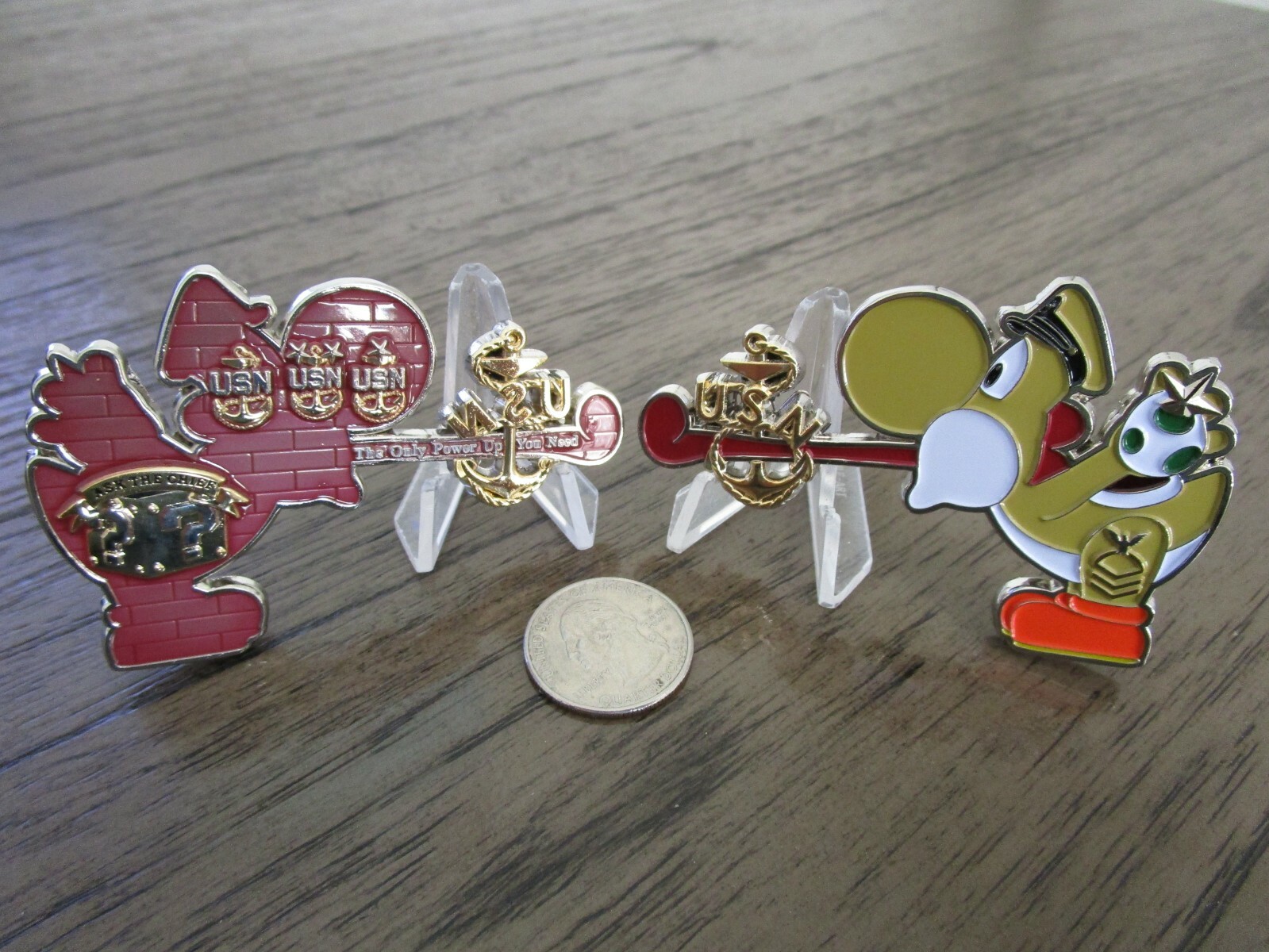 チャレンジコイン　USN ヨッシー　マリオ USN Chief Mario Brothers Yoshi CPO Power Up USN Challenge