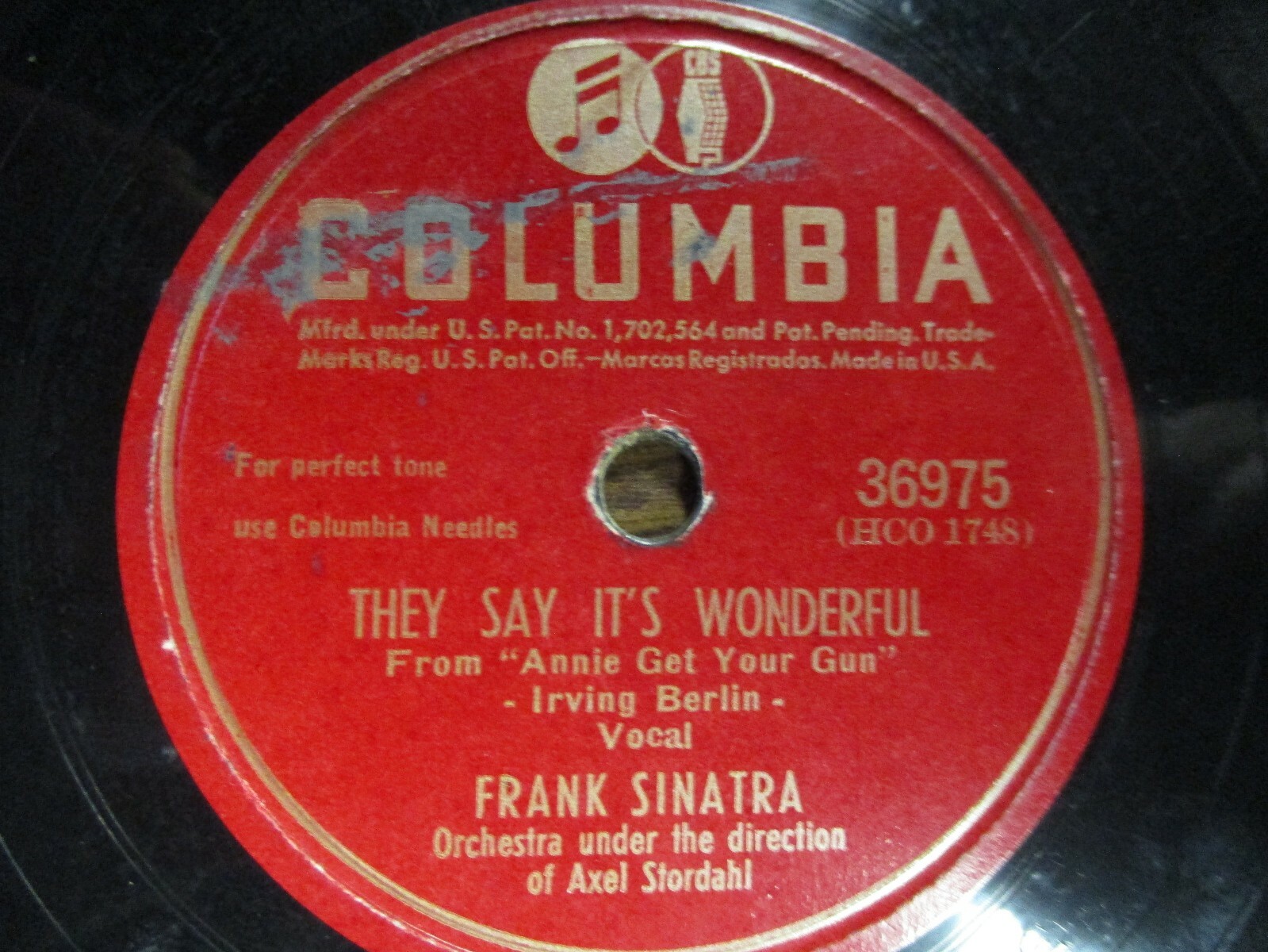 Vintage 78 RPM Record - Colombia, Frank Sinatra