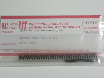 40718 WOLFF FITS BROWNING HI POWER 9MM EXTRA POWER 18# RECOIL SPRING - NEW