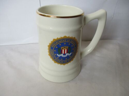 DOJ Federal Bureau of Investigations Beer Stein Coffee Cup Mug FBI DOJ