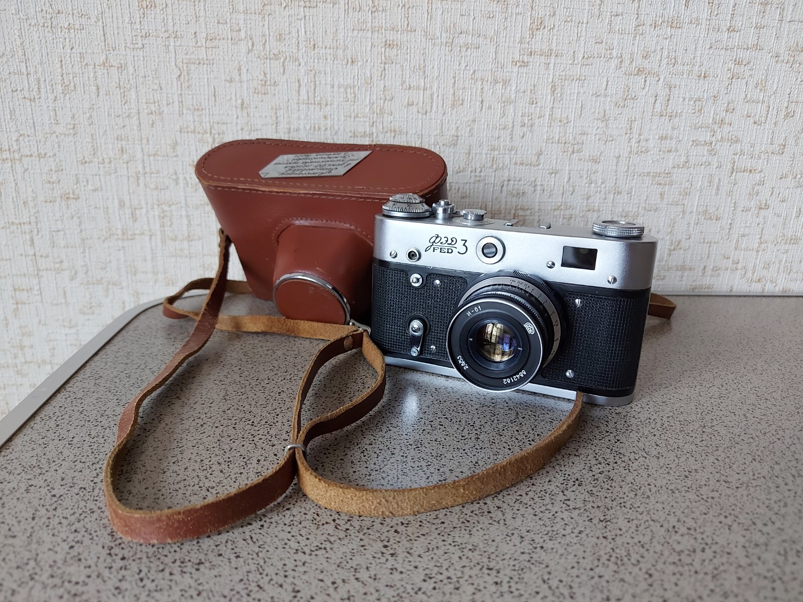 Camera FED-3 lens Industar-61 2.8/53 M39 With dedicatory