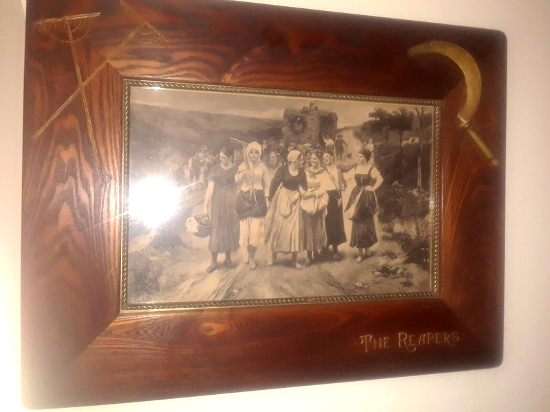 Antique RARE 19th C. SIGNED B&W LITHO in Xlnt "The