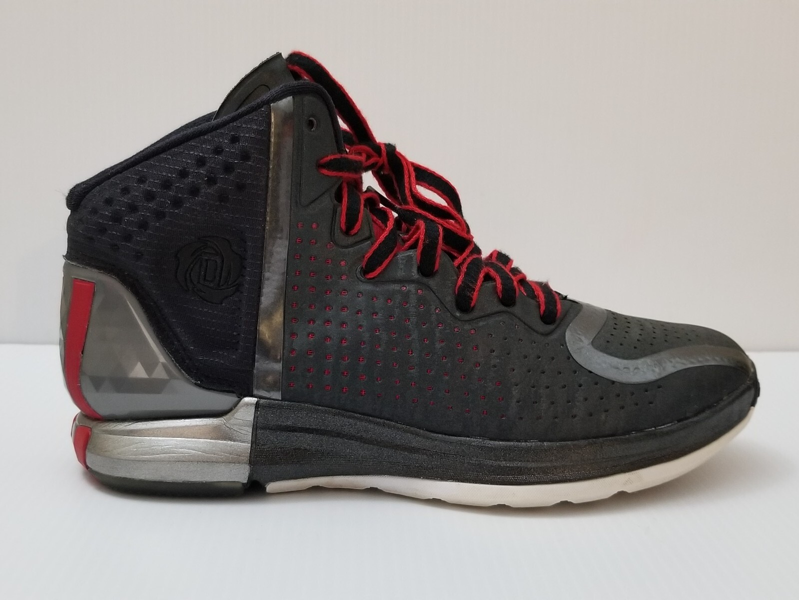 Adidas D Derrick Rose Men Basketball Shoes Black Red 7.5