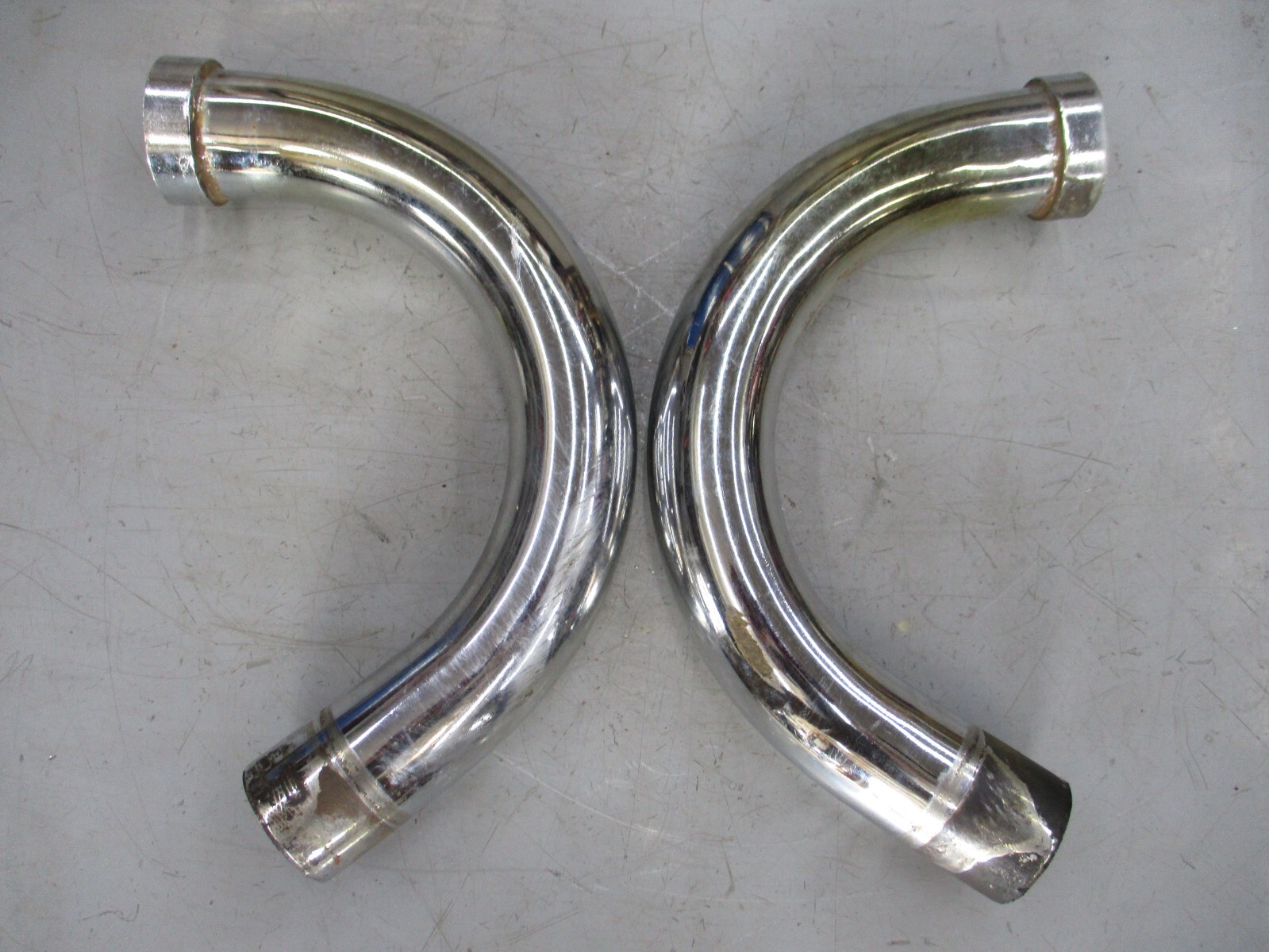 1975 SUZUKI T500 GT 500 EXHAUST MUFFLER HEAD PIPES PIPE