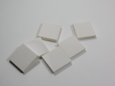 LEGO 6 White 2x2 Smooth Tile Plates H12