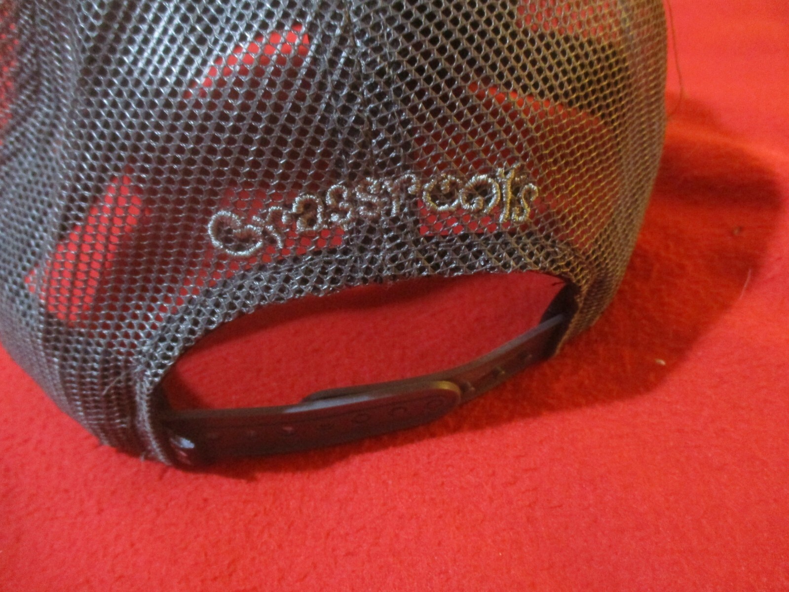 Grassroots California Snapback Half Mesh Gray Hat Cap Men's Adjustable