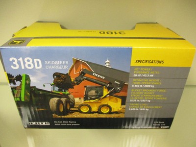 John Deere 318D Skid Loader By Ertl  1/16th Scale