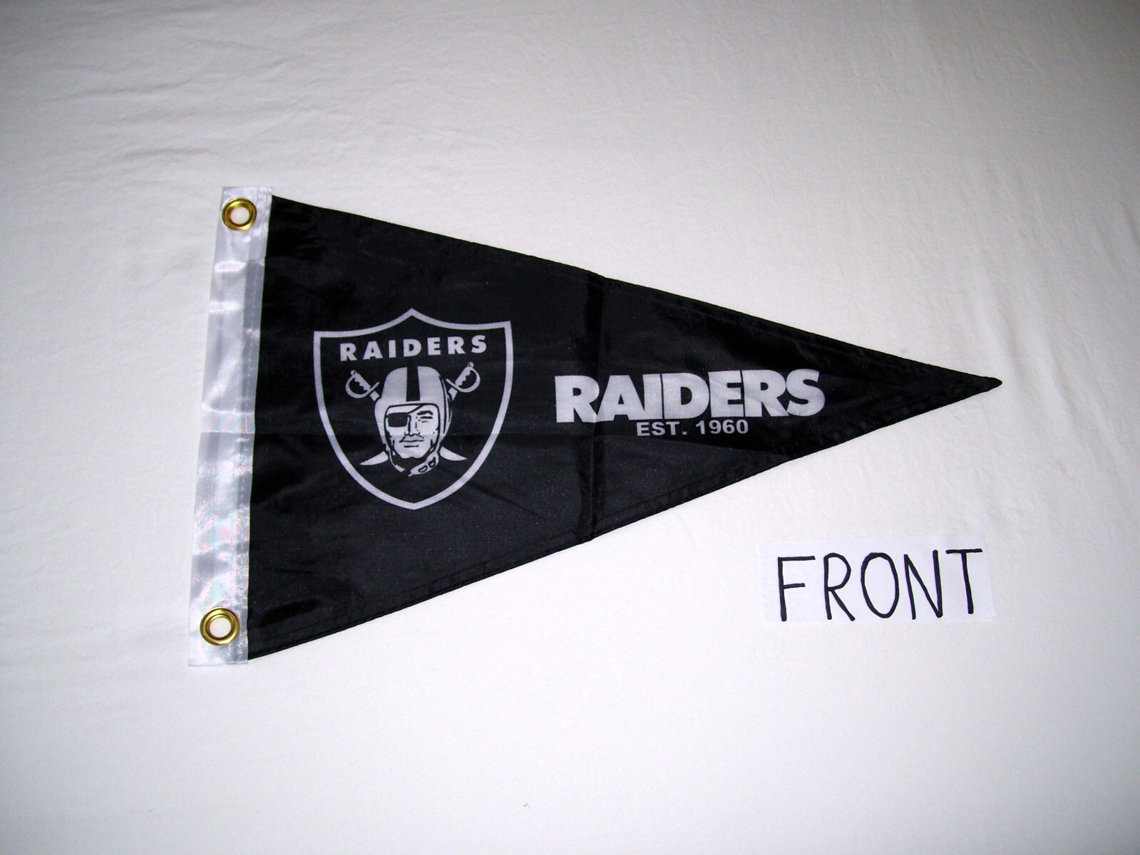アクセサリー LA Raiders NFL PENNANT CLOCK 1988 Vintage Los Angeles Raiders Pennant Clock 1988 LA Raiders