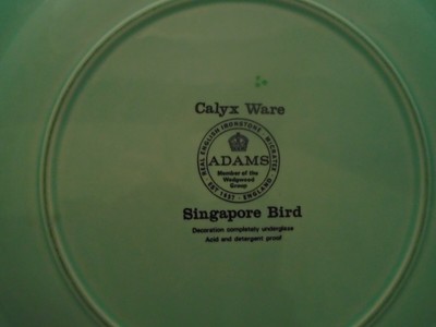 Adams Calyx Ware Singapore Bird Salad Plate(s)