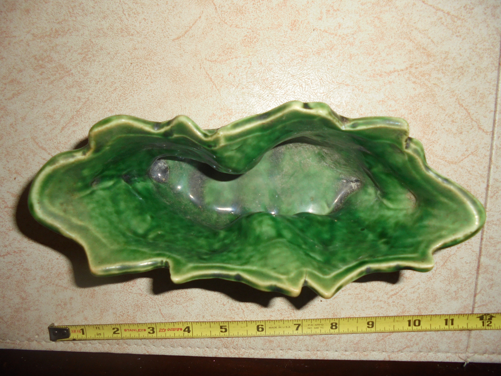 Rare Vintage Green McCoy Doudle Cornucopia