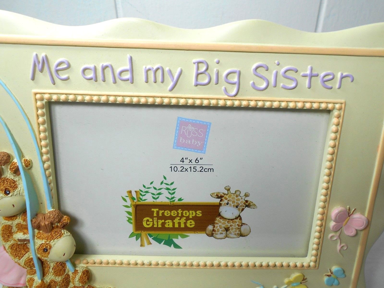 Russ Baby Treetops Giraffe Me and My Big Sister Picture Frame 4