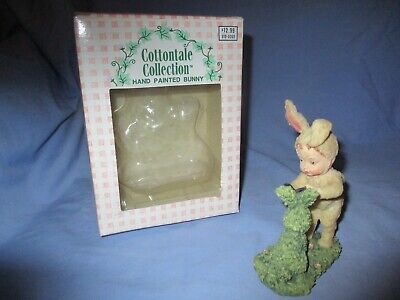 Vintage Cottontale Collection Figurine with Green Rabbit