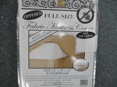 Better Home Zippered  Mattress Cover Waterproof/ Bug Free - FULL SIZE