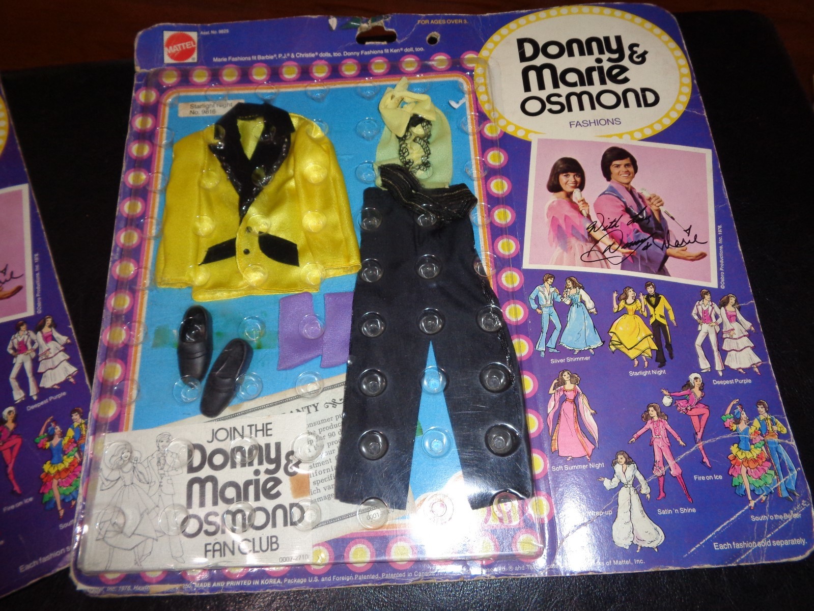 Vintage 1976 Donny & Marie Osmond TV Fashions NIP Starlight Night 9820 9816 Lot