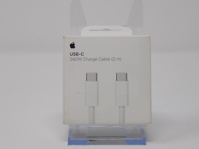 Genuine Apple - 240W USB-C Woven Charge Cable (2 m) - White (MU2G3AM/A)