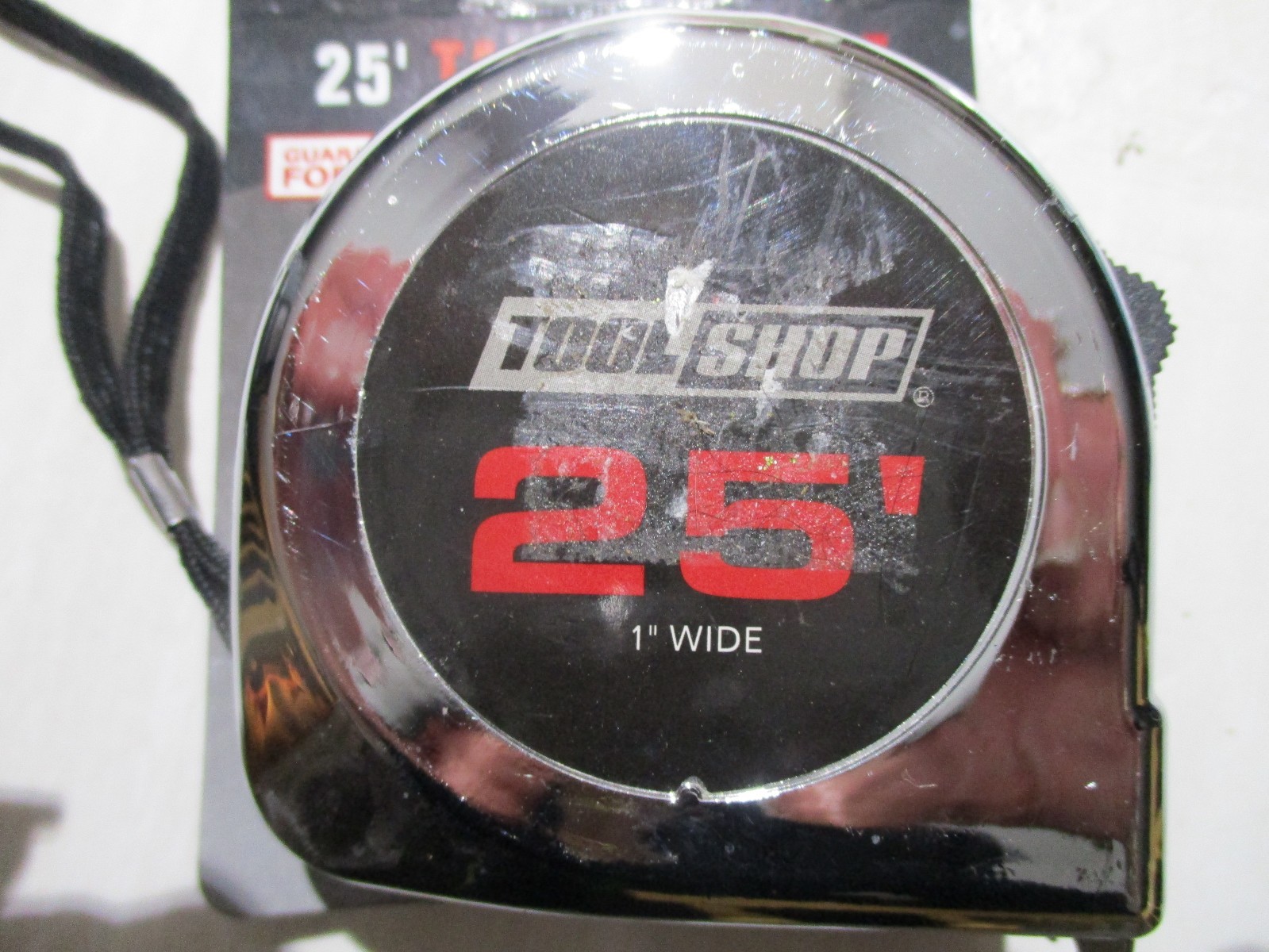 TAPE MEASURE 25 FEET 1 INCH WIDE CHROME PLATED ABS HOUSING GAURANTEED FOREVER