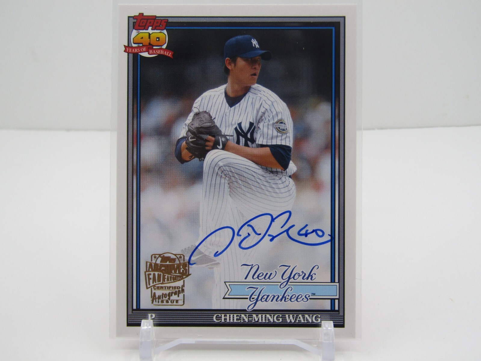 CHIEN-MING WANG 2021 TOPPS ARCHIVES FAN FAVORITES AUTOGRAPH