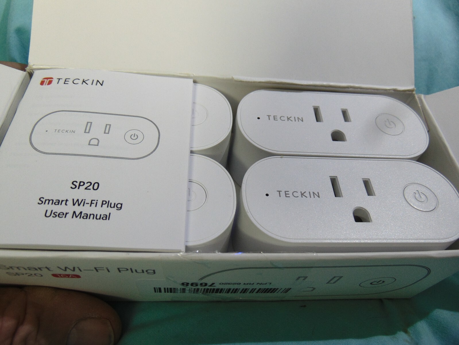 TECKIN Smart Plus SP20 WiFi Socket with Energy Monitoring White Timer 16A—4pack