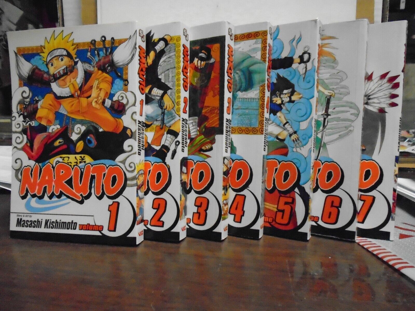 Shonen Jump NARUTO Volumes 1-7 English Manga Set VIZ VF/NM