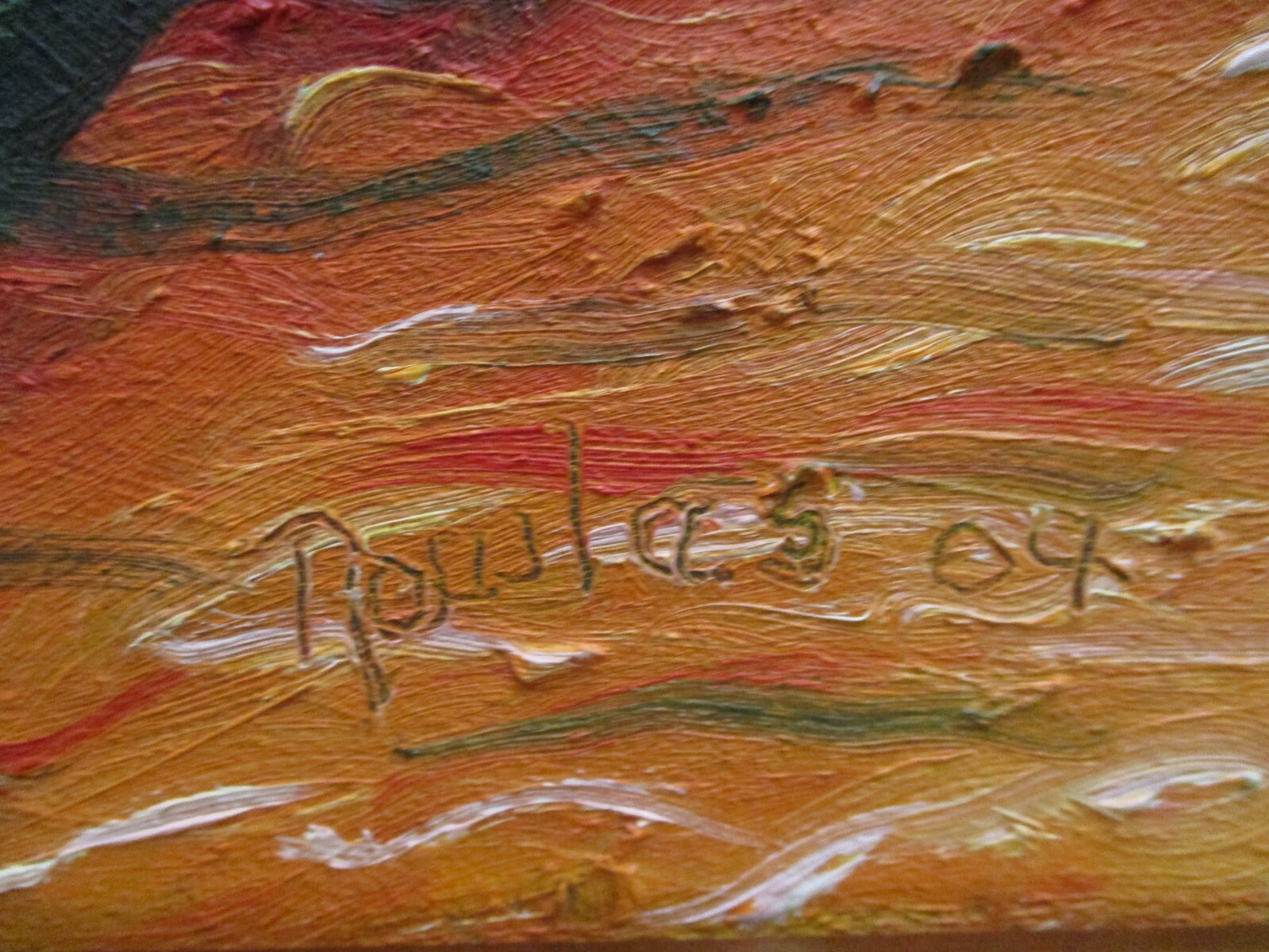 24 INCH GERALD ROWLES PAINTING EXPRESSIONIST ABSTRACT MODERNIST  LANDSCAPE RARE