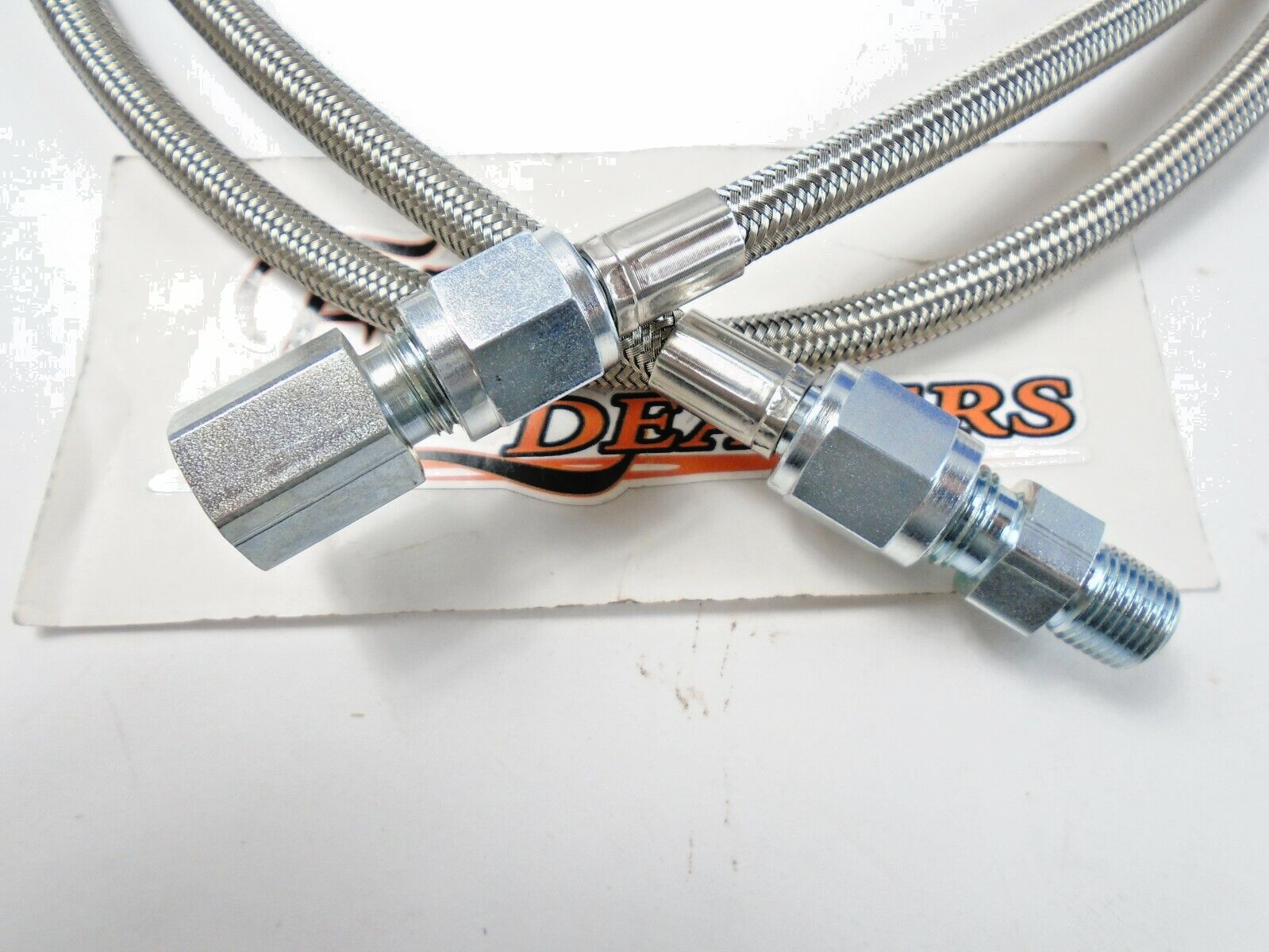 48" Gauge Line Kit Oil Fuel Pressure Hose Braided 1/8" NPT -4 AN IMCA NHRA SBC