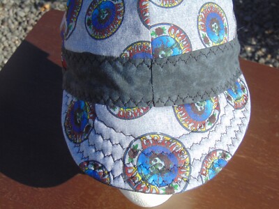 ''GRATEFUL DEAD'' REVERSIBLE TO CHARCOAL GRAY WELDERS HAT BIKERS CAP WELDING CAP