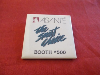 Asante ''The Smart Choice'' Company Promo Pin Retro Vintage Computing Macworld