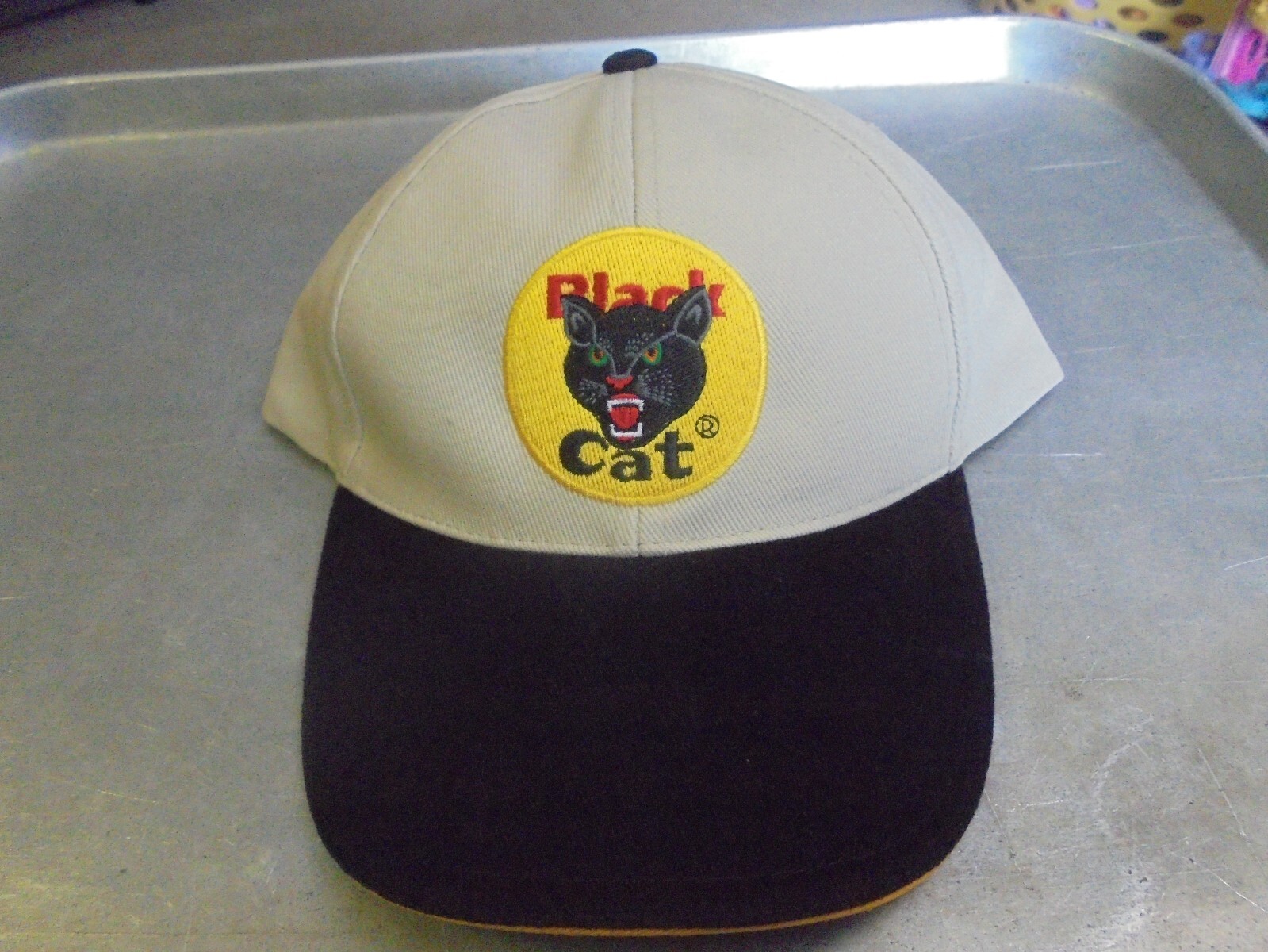 激レア80s‼︎ CATキャップ USA製 アメリカ製　黒 ブラックフリーサイズ 激レア80s‼︎ CATキャップ USA製 アメリカ製 黒 ブラック