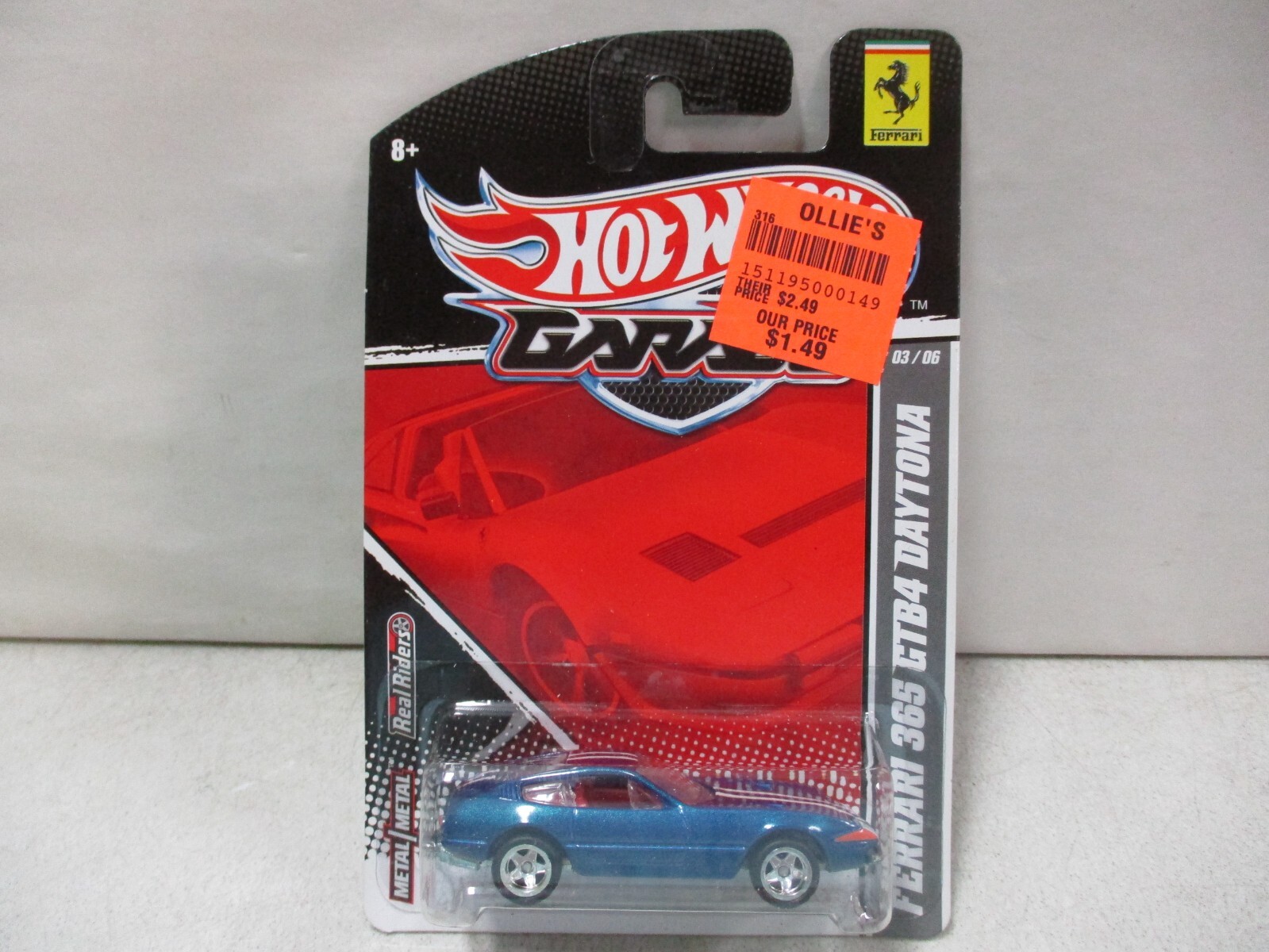 ホットウィール GARAGE フェラーリ365 GTB4 デイトナ 🇮🇹🇮🇹Hot Wheels Garage Ferrari 365 GTB4 Daytona Blue Real
