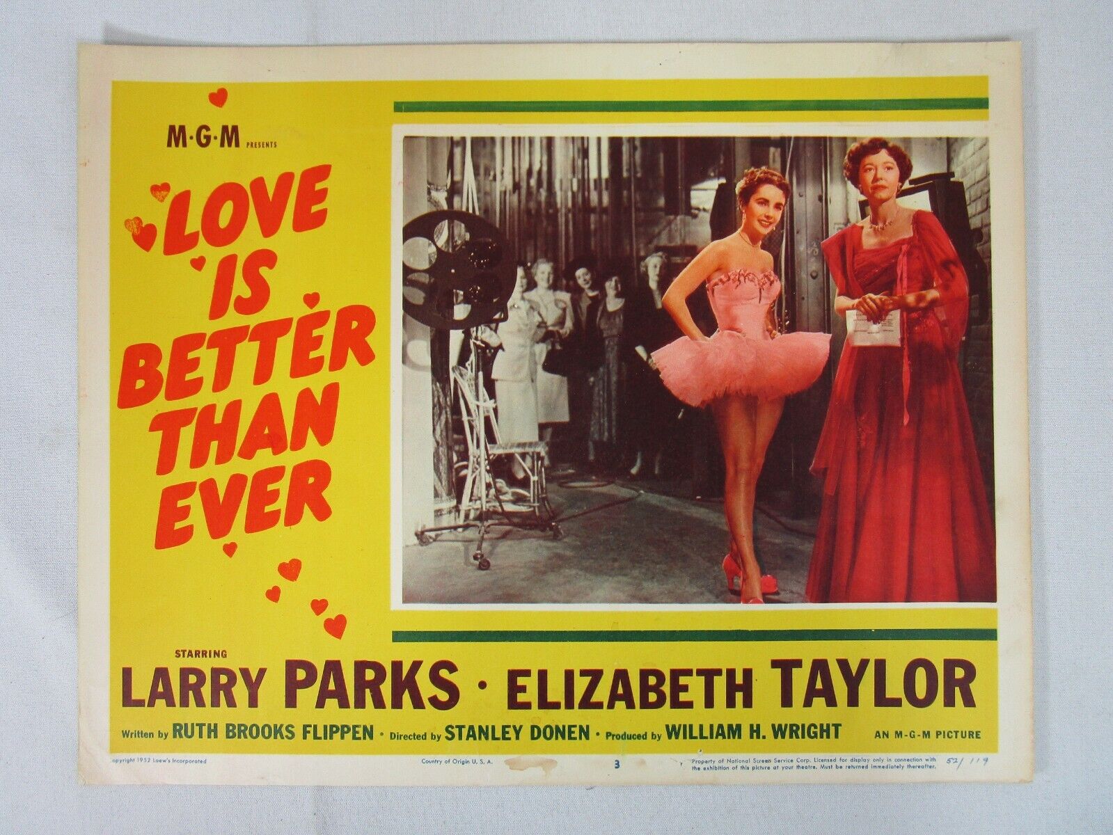 Love is Better Than Ever 1952 Lobby Card Elizabeth Taylor Larr...