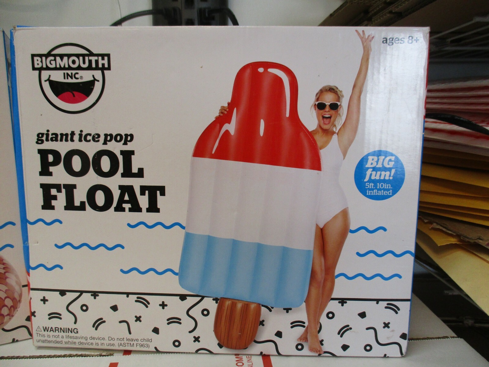 BIGMOUTH GIANT ICE POP & GIANT ROSE GOLD MERMAID TAIL POOL FLOATS NEW FREE SHIP