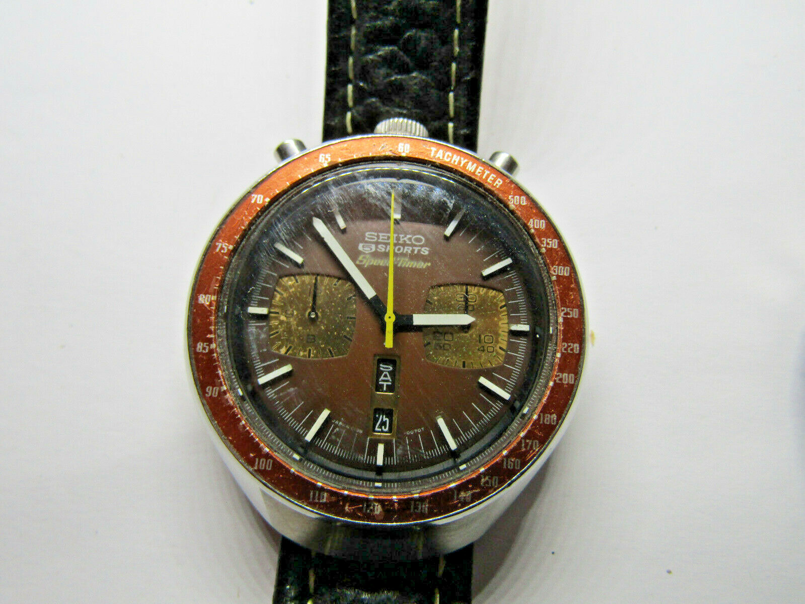 SEIKO 6138-0040 CHRONOGRAPH BULLHEAD JDM WATCH RUNS VINTAGE