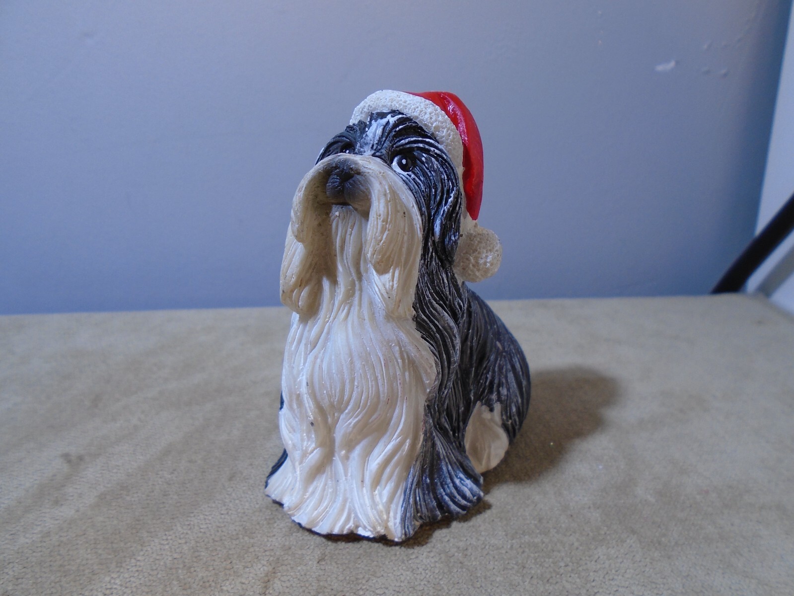 RESIN BLACK & WHITE SANTA DOG 3” FIGURE UNBRANDED (SF496) | eBay