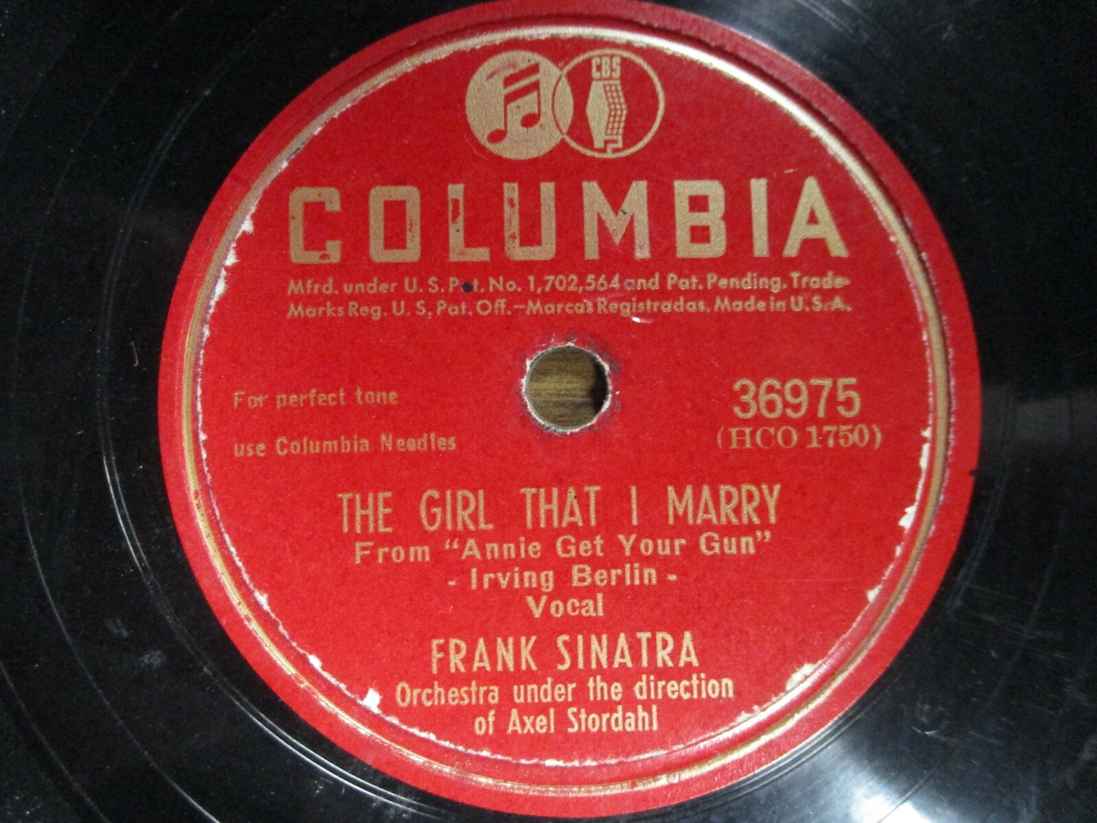 Vintage 78 RPM Record - Colombia, Frank Sinatra