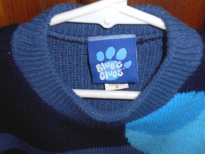 Vintage BLUES CLUES Sweater 1999 Viacon Polar Club Kits Kids Toddler 2T  Rare