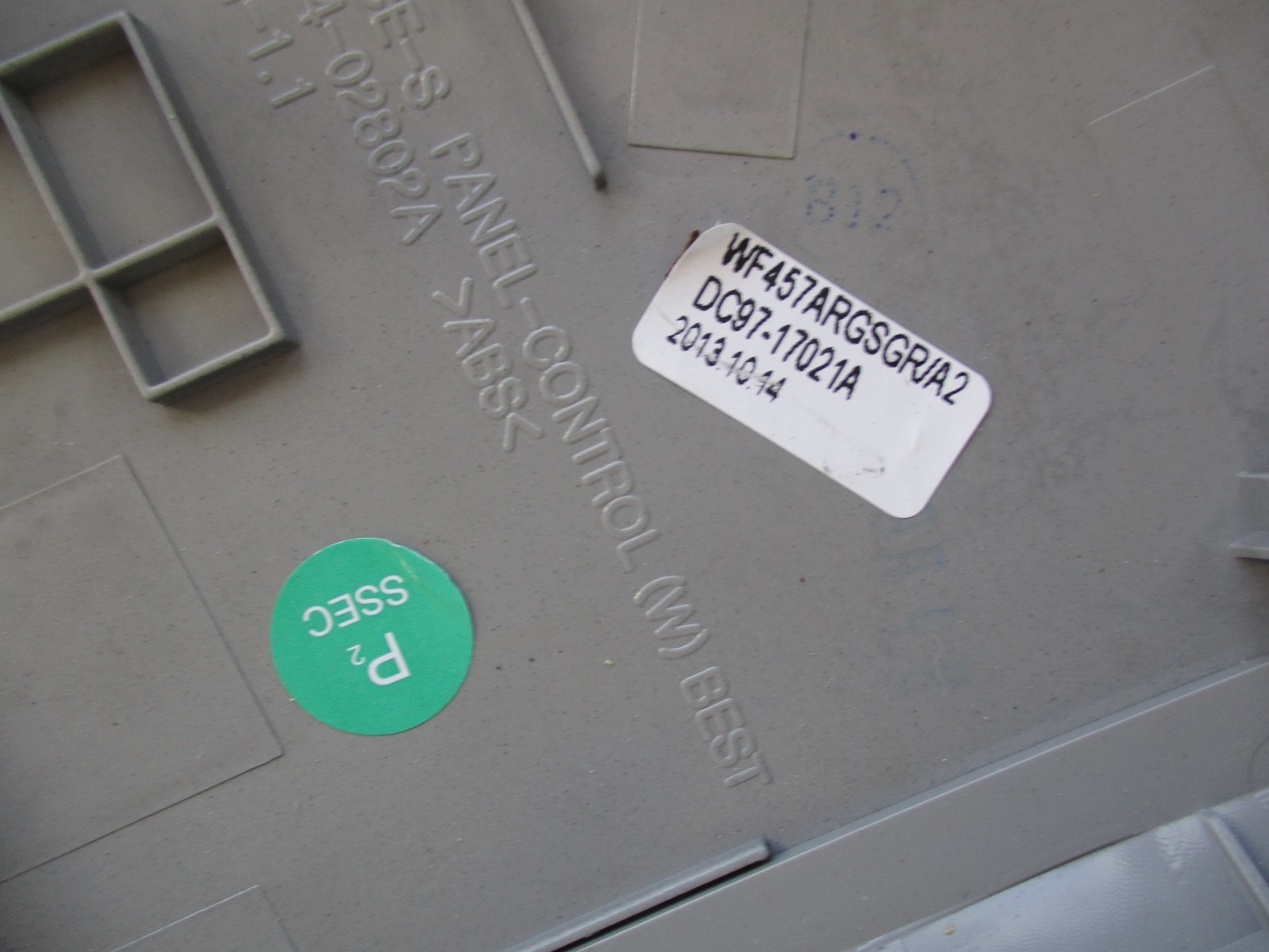 Samsung DC97-17021A Washer Assembly S. Panel Control Gra Part Genuine OEM