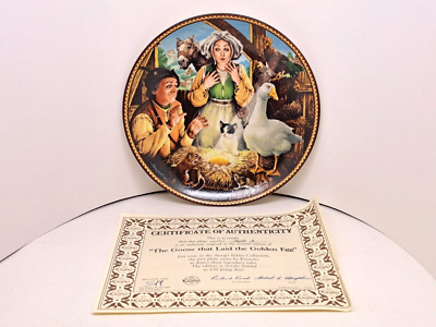 The Goose that Laid The Golden Egg Knowles 1988 Collector Plate COA Orig. Box
