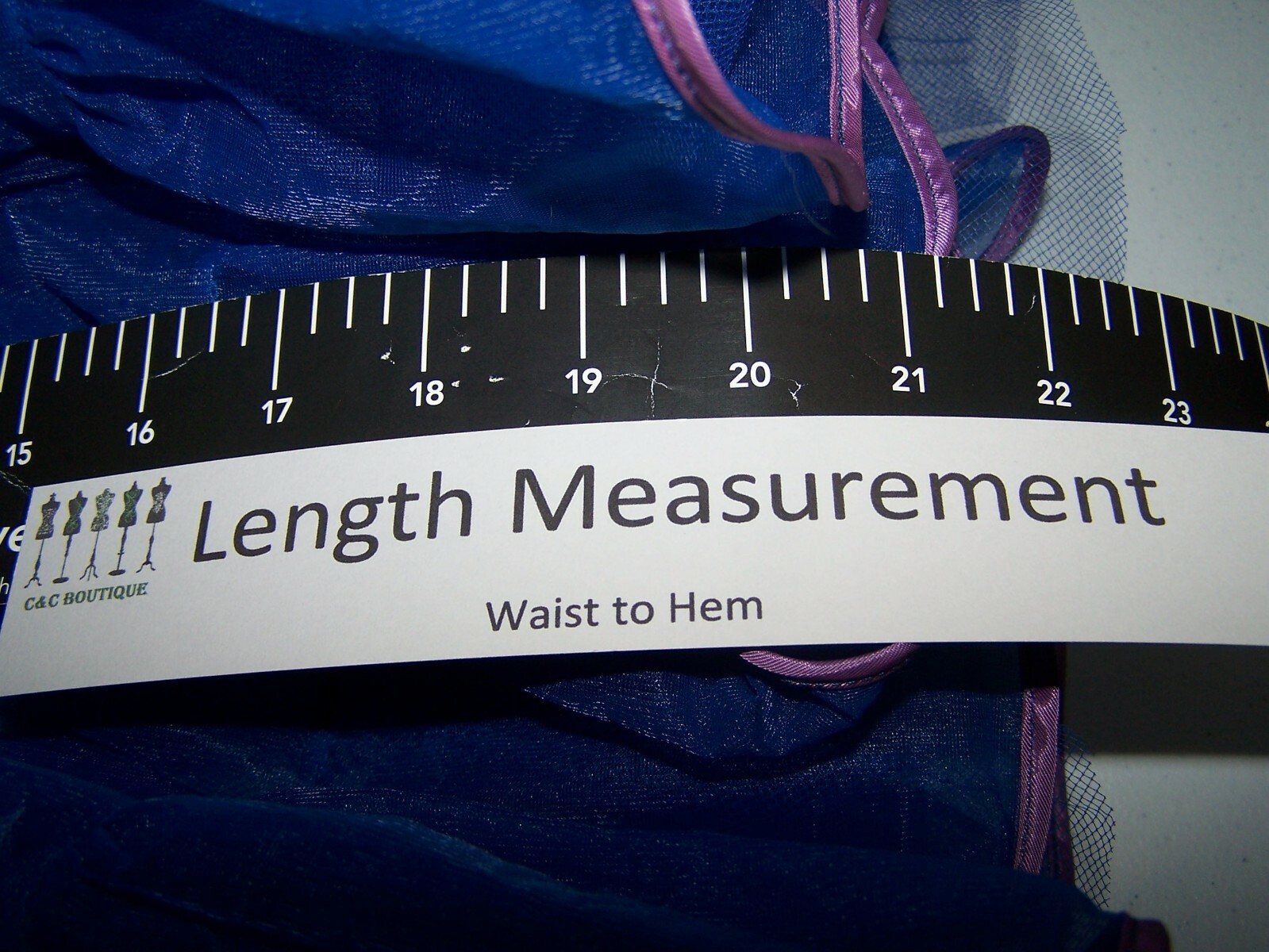 Vintage Malco Modes Royal Blue Square Dance Petticoat  Adj Hem 20-22 Waist 24-46