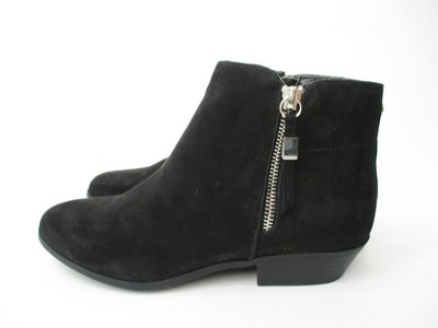 Sam Edelman Aula Hunter Women Booties Ankle Boots Block Heel Black Suede Size 5
