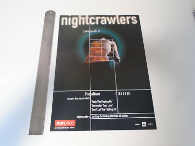 NIGHTCRAWLERS - LETS PUSH IT- 1 PAGE MAG ADVERT CLIPPING PICTURE - 1995