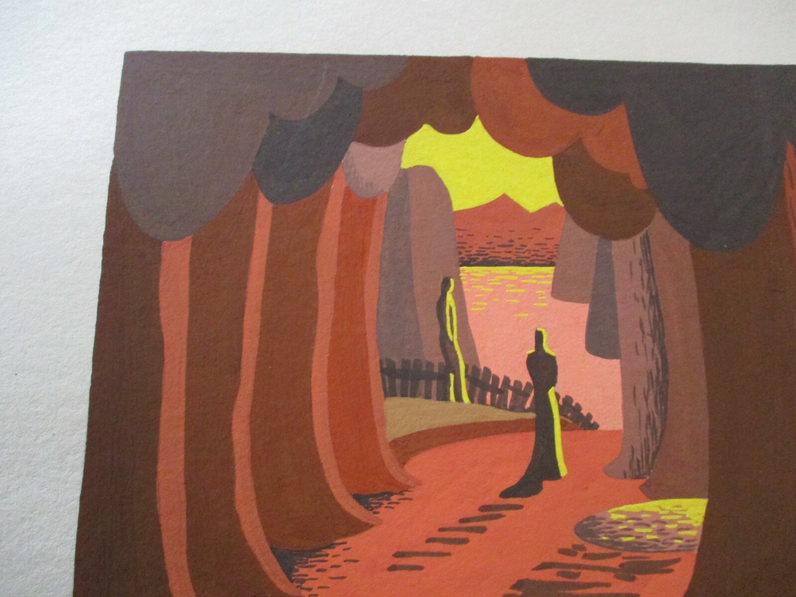 ARTHUR SHERMAN Painting ANTIQUE 1940'S CUBISM SURREALIST MODERNIST Mid Century