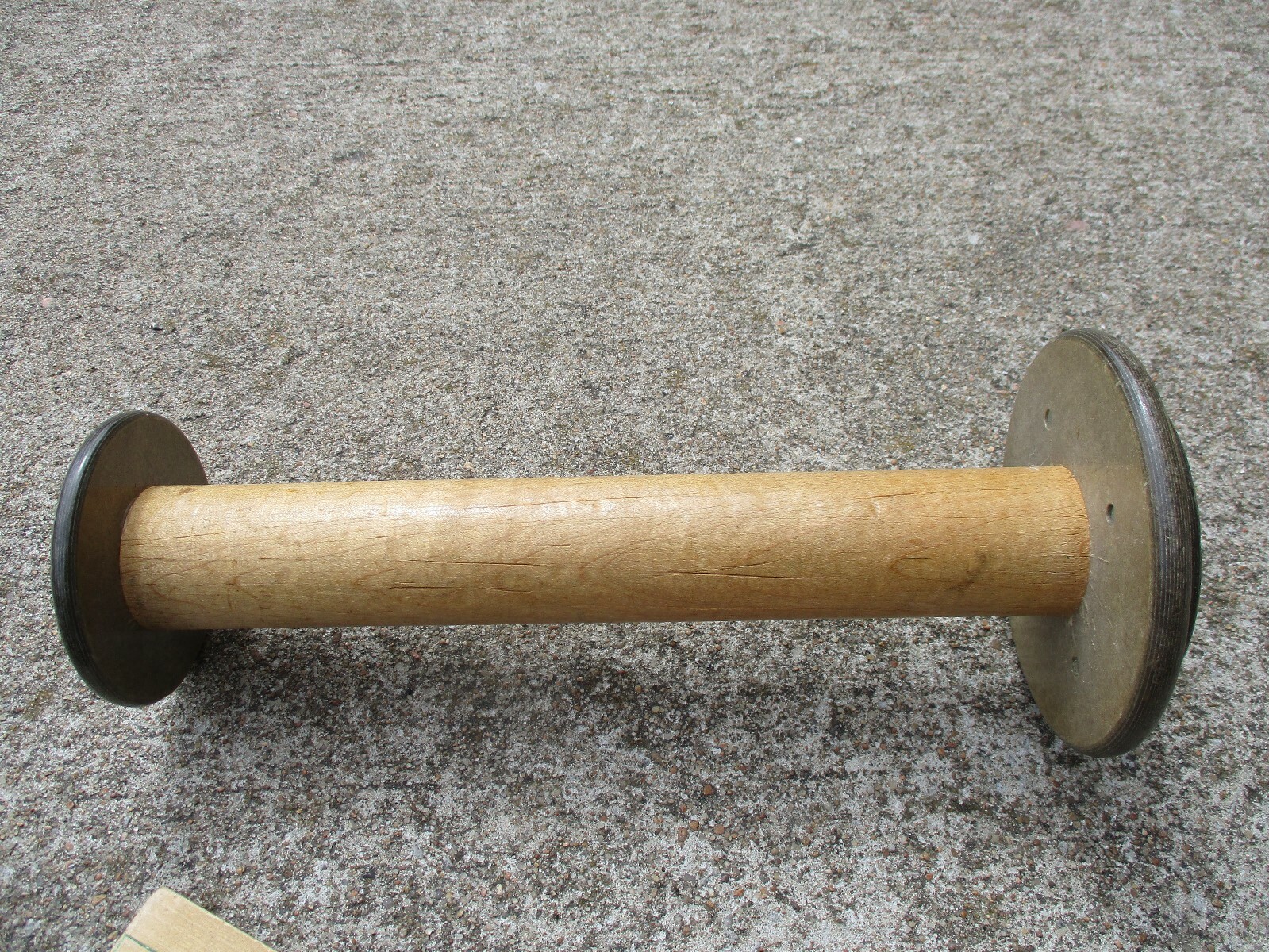 Vintage, Large Wooden Spool for Industrial Sewing Machine, 12 Inces Tall