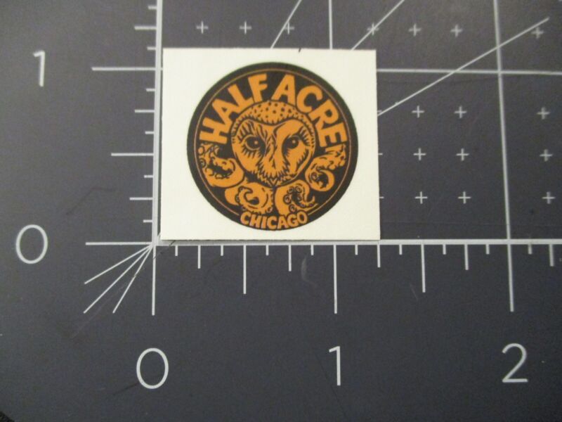 HALF ACRE Chicago Black Orange Owl Logo STICKER decal craft beer brewery brewing