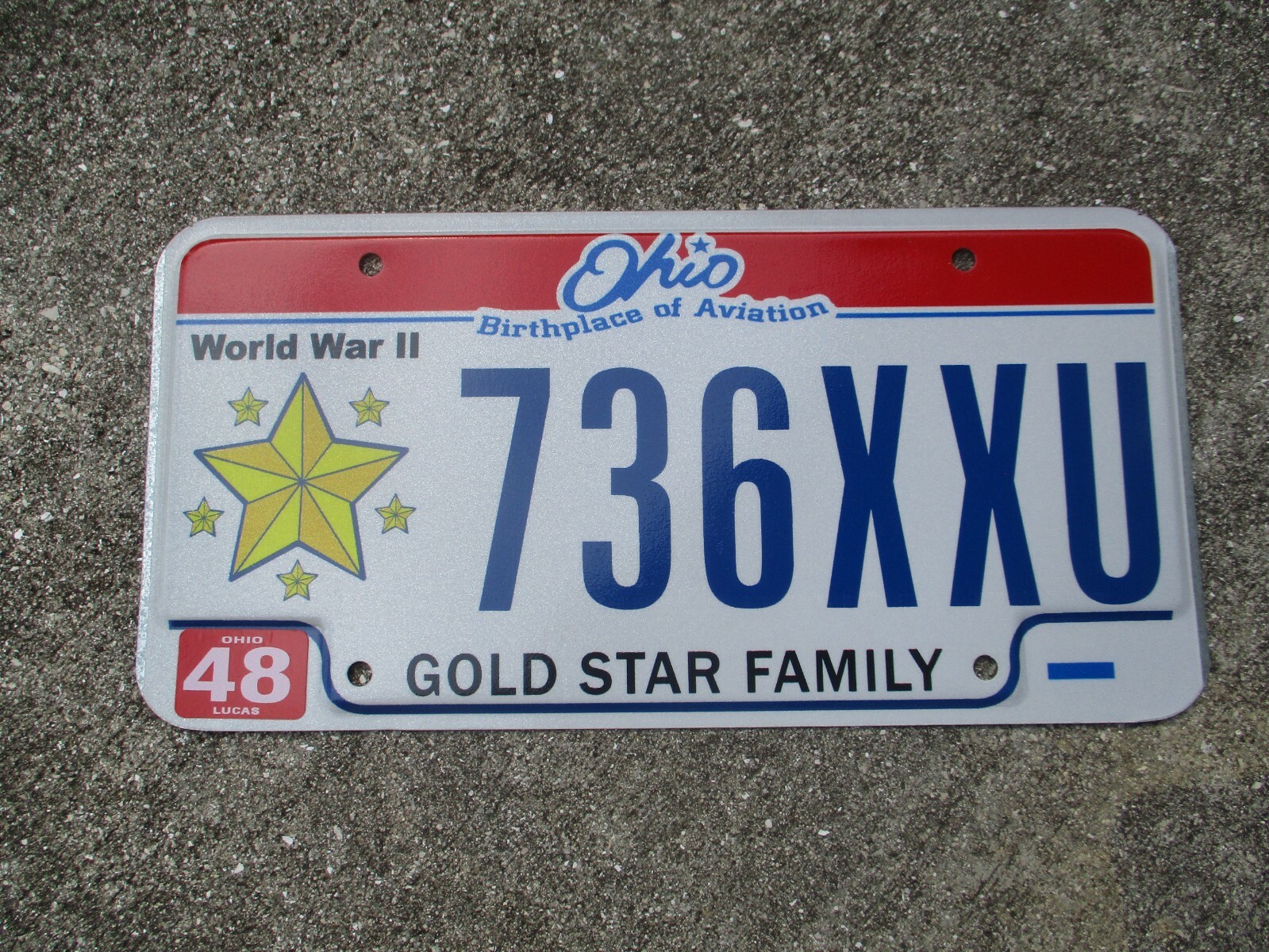 Ohio WWII Gold Star Family license plate # 736 XXU | eBay