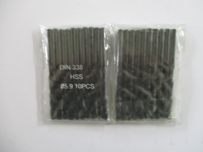10Stk. HSS Bohrer Spiralbohrer DIN338 Typ RN D= 5,9 mm überlang Neu 