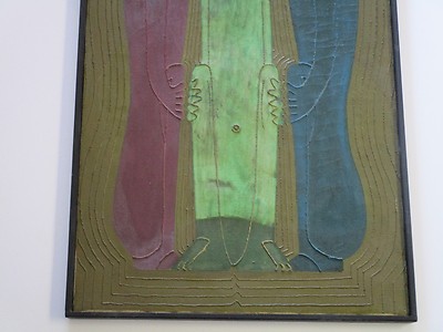 VINTAGE 1960'S TO 1970'S PAINTING ABSTRACT TRIBAL VIBRATION MEDITATION POP ART