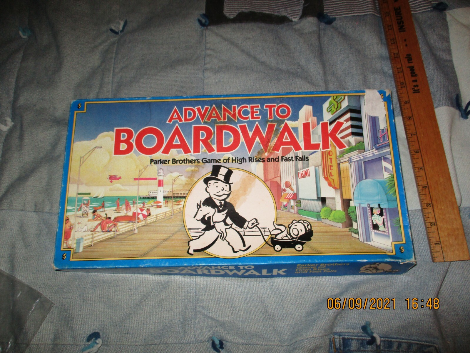 PARKER BROTHERS ADVANCE TO BOARDWALK GAME #0014 FROM 1985