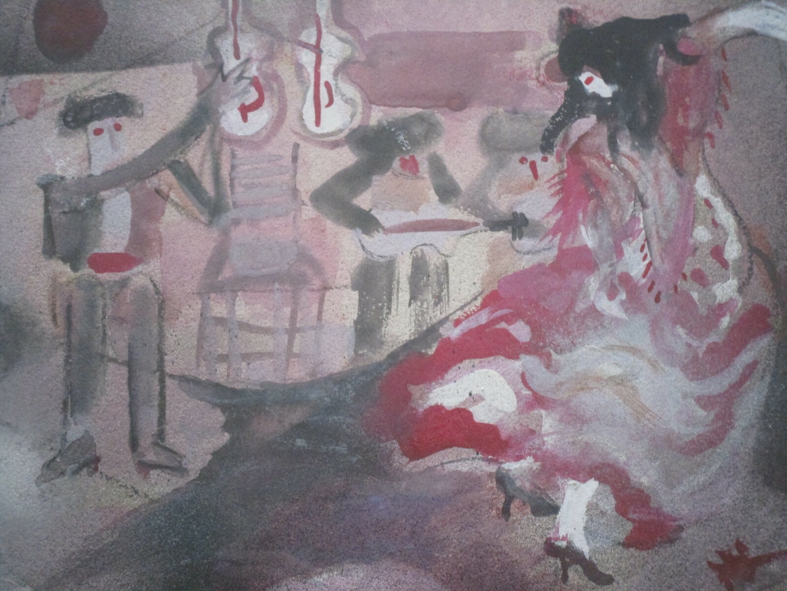 ESTHER GILMAN PAINTING EXHIBITED ABSTRACT EXPRESSIONISM MUSIC AND DANCE MODERN