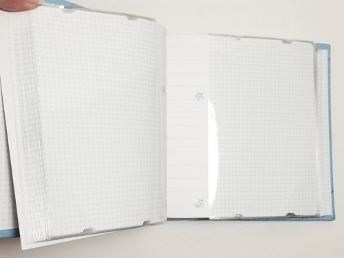 Stephan Baby Photo Album MY BABY Footprints Blue Keepsake 100 Pictures 4x6