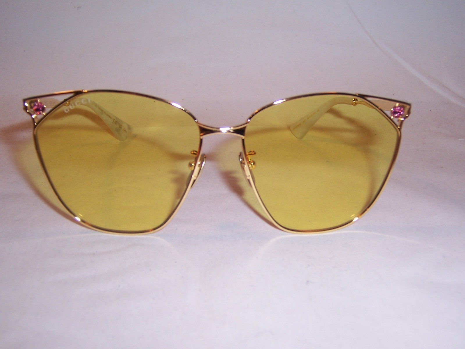 GUCCI GUCCI SUNGLASSES GG 1375SA 002 GOLD/YEELOW AUTHENTIC 1375